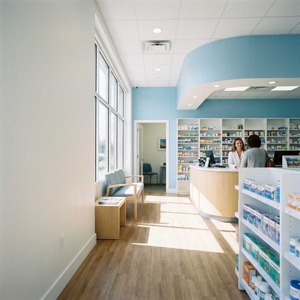 Interior of Mackenzie's Pharmacy with friendly staff